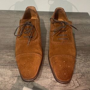 Lof and Tung Brown Polo Suede Dress Shoes 8.5UK/ 9.5US